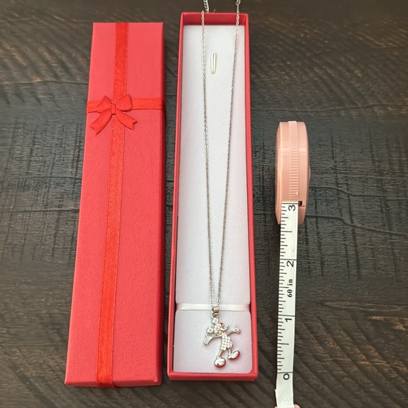 Disney’s Mickey Mouse Silver Toned Rhinestone Embellished Necklace Nice Size NWT - Picture 5 of 7